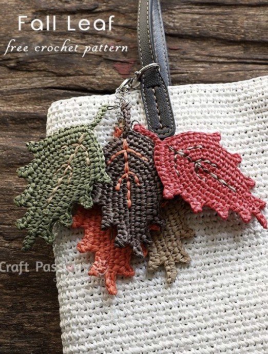DIY Crochet Fall Leaf Charm