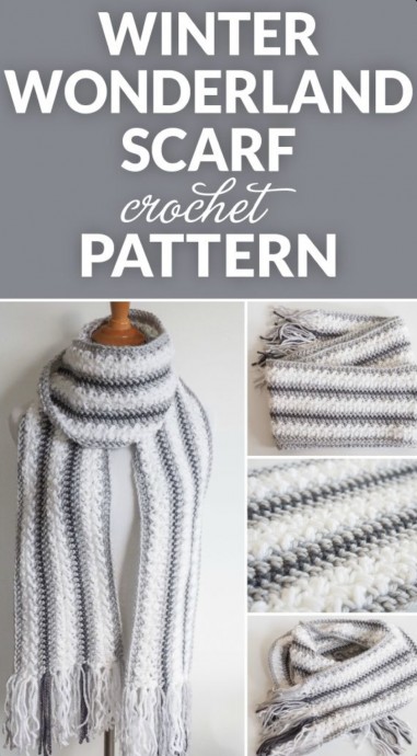 Simple Winter Wonderland Crochet Scarf