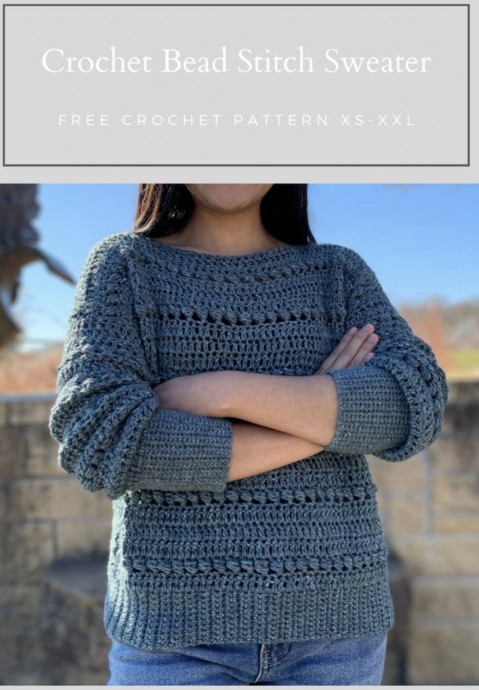 Easy DIY Crochet Bead Stitch Sweater Pattern for Beginners - Cozy and Stylish Easy DIY Crochet Bead Stitch Sweater Pattern for Beginners - Cozy and Stylish