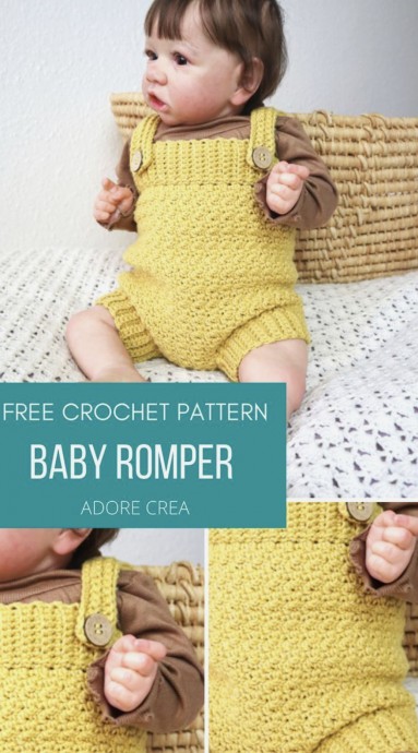 Lemon Peel Crochet Baby Romper