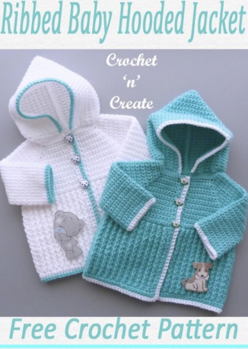 Create Stylish Ribbed Baby Hooded Jackets with This Easy Crochet Tutorial Create Stylish Ribbed Baby Hooded Jackets with This Easy Crochet Tutorial