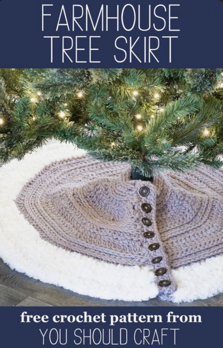 Make a Farmhouse Christmas Tree Skirt