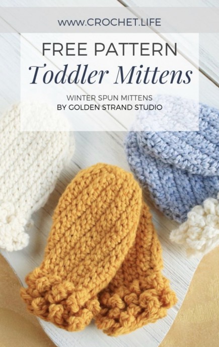 Easy Crochet Thumbless Mittens for Toddlers
