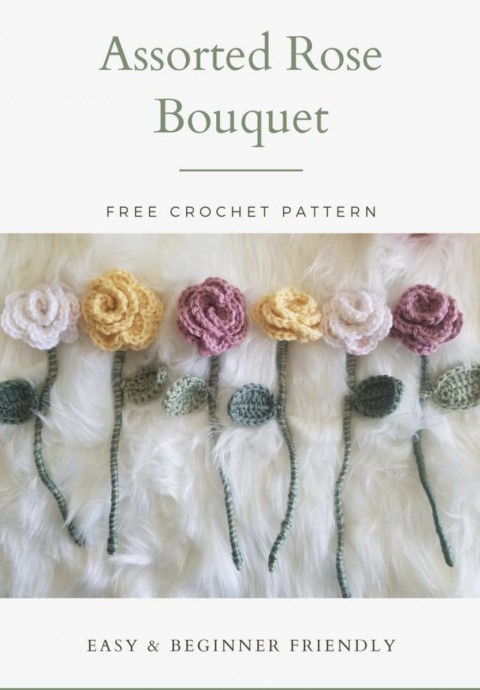 Create Beautiful Long-Stem Crochet Roses for Your Home Decor and Gifts Create Beautiful Long-Stem Crochet Roses for Your Home Decor and Gifts