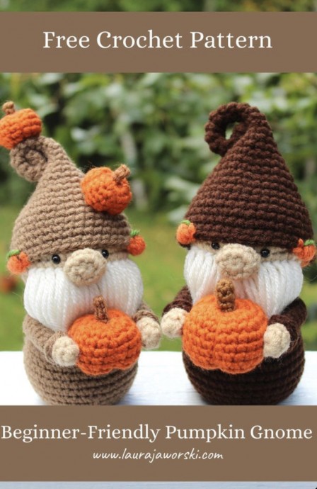 Free Beginner-Friendly Crochet Pattern for Adorable Pumpkin Gnomes Free Beginner-Friendly Crochet Pattern for Adorable Pumpkin Gnomes