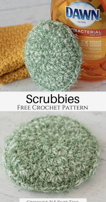Super Easy Crochet Dish Scrubbies
