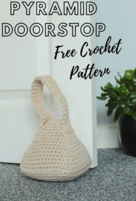 Crochet Pyramid Doorstop