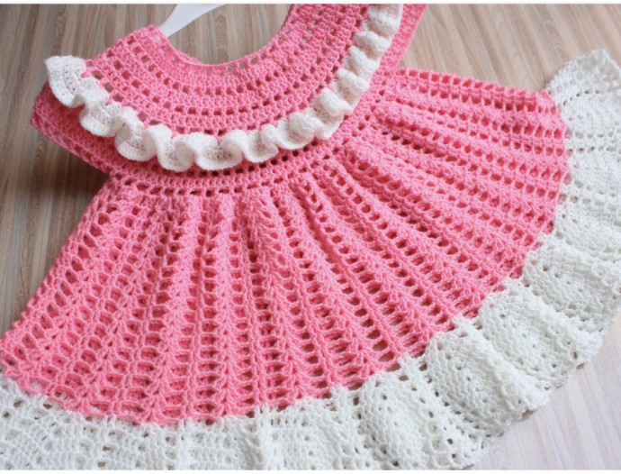 Crochet Baby Pineapple Frock Dress