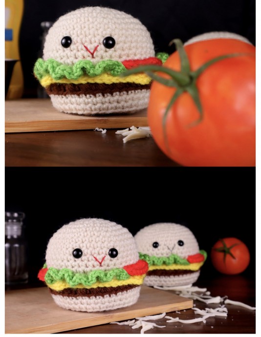 Simple Hamburger Amigurumi