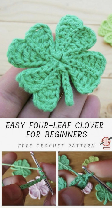 Easy Crochet Four-Leaf Clover
