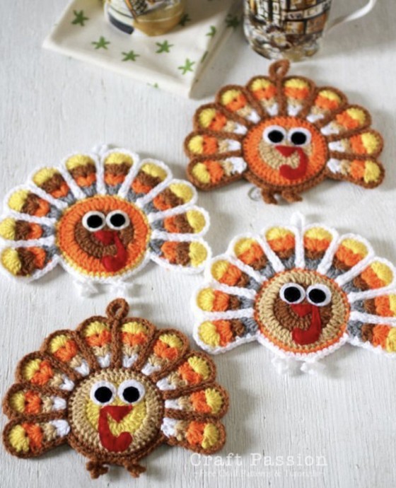 Turkey Coasters For Fall