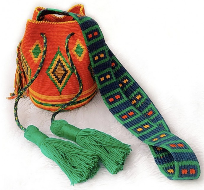 Create Your Own Sunburst Diamond Mochila Bag with This Free Crochet Pattern