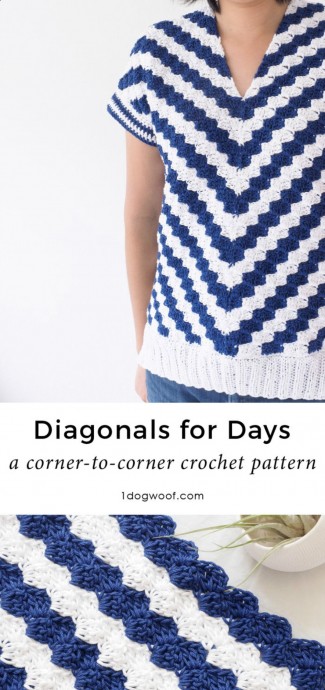 Diagonals for Days C2C Crochet Top