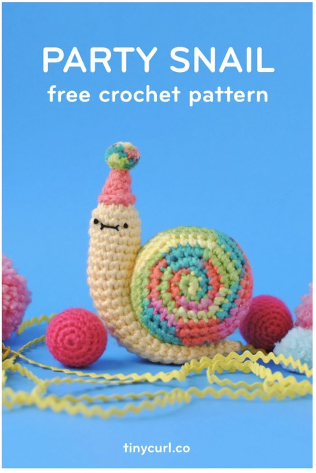 Cute Party Snail Amigurumi