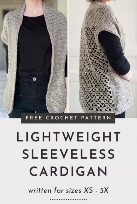 Sleeveless Crochet Cardigan