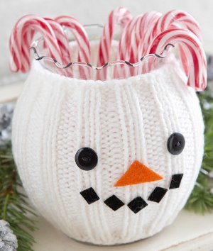 Snowman Jar Cozy