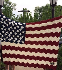 Helping our users. ​American Flag Crochet Blanket.