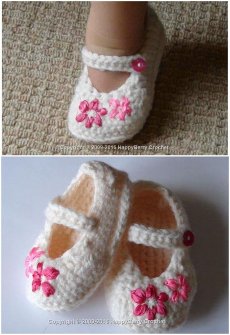 Inspiration. Crochet Summer Booties for Baby Girls.