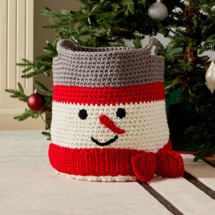 ​Crochet Snowman Basket