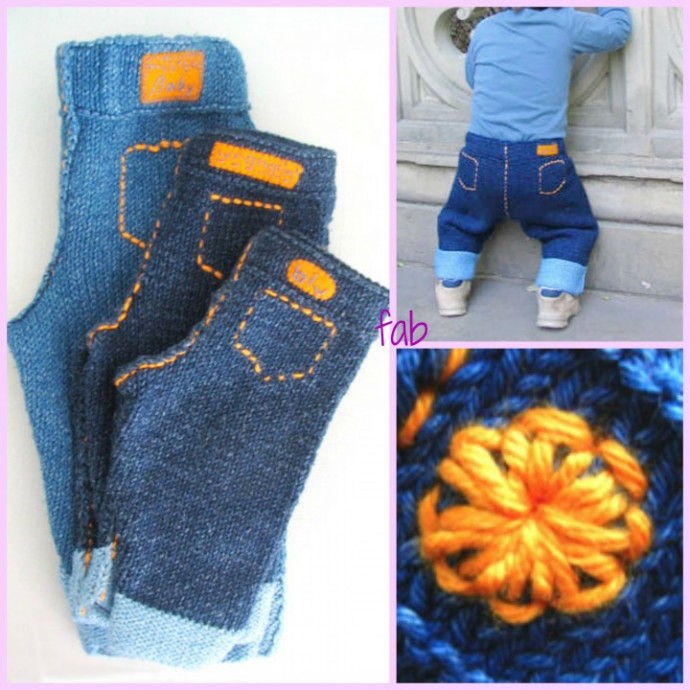 Inspiration. Knit Baby Pants.