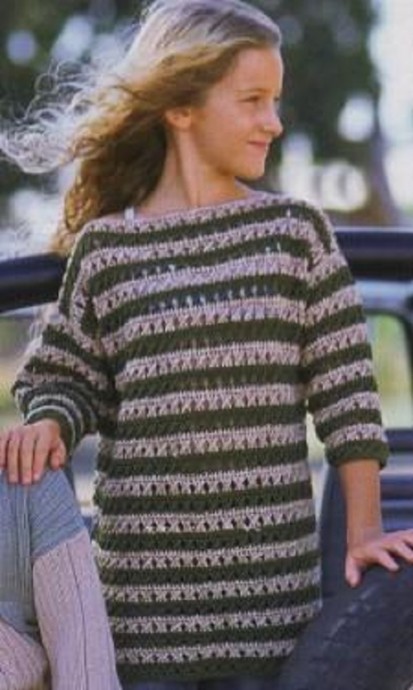 Complete Guide to Crochet a Stylish Tunic with Olive and Beige Frisetto Yarn Complete Guide to Crochet a Stylish Tunic with Olive and Beige Frisetto Yarn