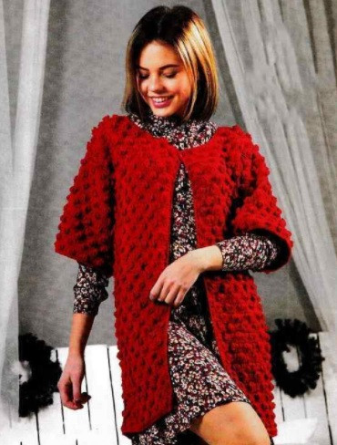 ​Crochet Burgundy Jacket