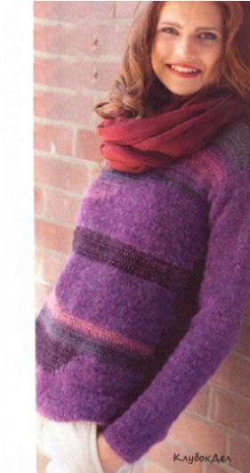Crochet Purple Shades Pullover