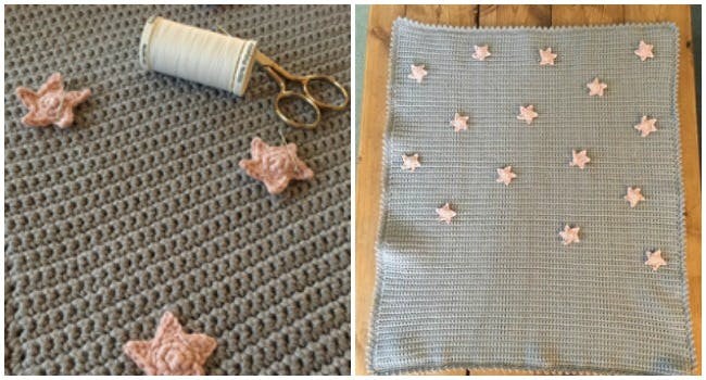 Helping our users. ​Crochet Baby Afghan with Stars.