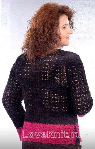 Complete Crochet Instructions for a Stylish Black and Red Garment with Detailed Patterns