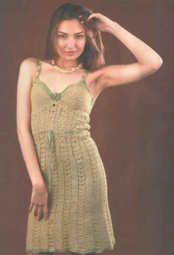 ​Crochet Green Dress