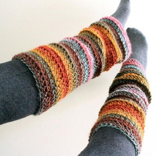 Crochet Striped Leg-Warmers