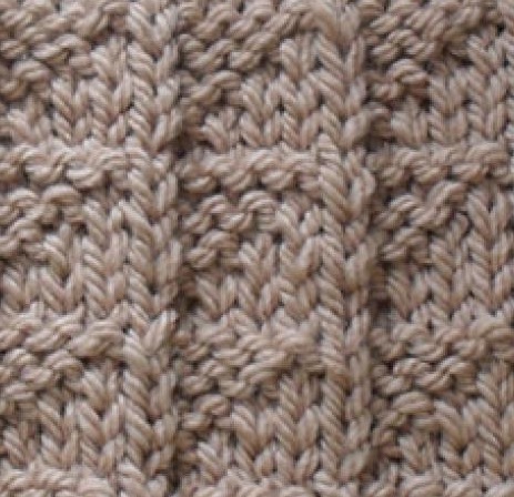 ​Relief Squares Knit Pattern