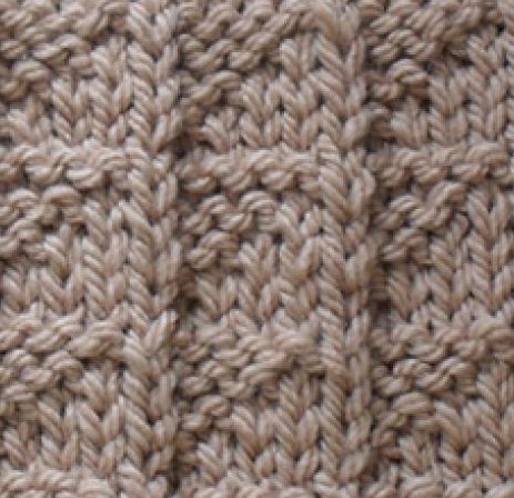 Relief Squares Knit Pattern Relief Squares Knit Pattern