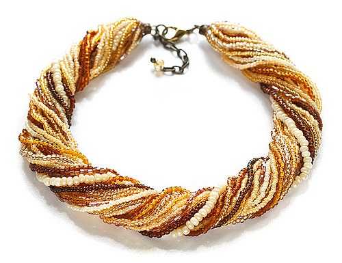 Thick Necklace from Small Beads Thick Necklace from Small Beads