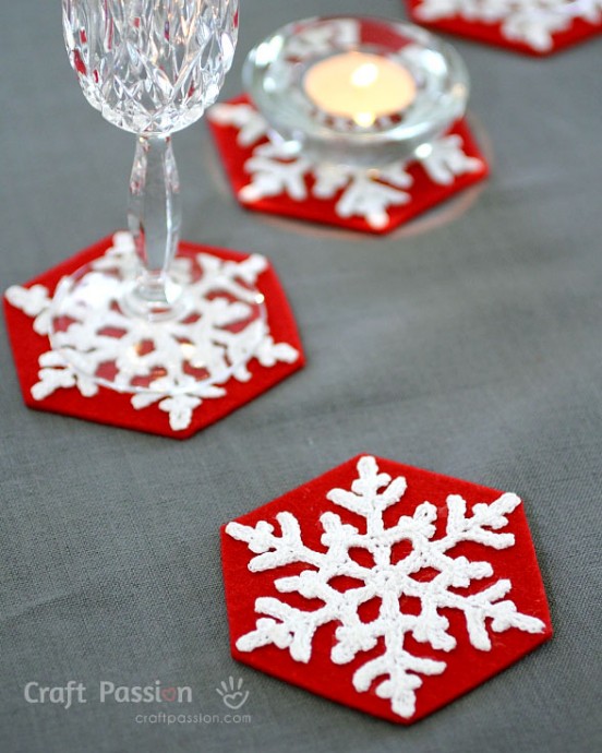 Inspiration. Christmas Coasters.