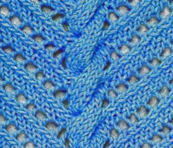​Knit Pattern with Diagonals and Cable
