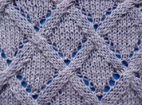 Knit Rhombs with Borders Knit Rhombs with Borders