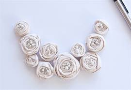 ​Necklace From Cloth Flowers