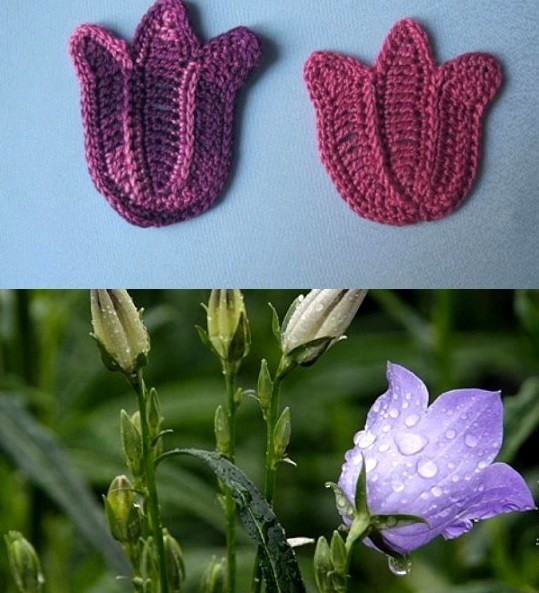 Crochet BellFlower Applique FREE CROCHET PATTERN — Craftorator