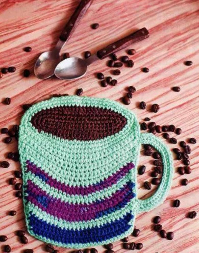 ​Crochet Coffee Cup Mitt Oven