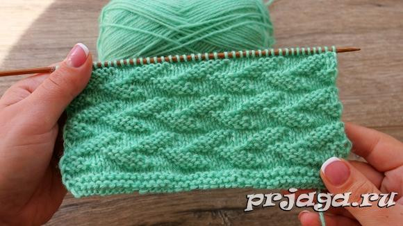 Knit Double Leaves Pattern Knit Double Leaves Pattern