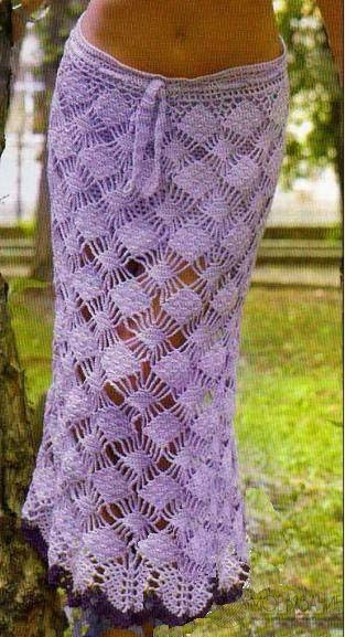 ​Violet Crochet Skirt