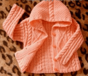 Cardigan with Hood For Baby Girl Cardigan with Hood For Baby Girl