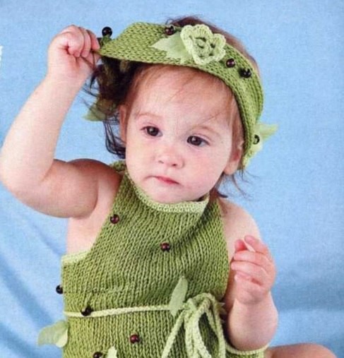 Green Grass Baby Girl Headband Green Grass Baby Girl Headband