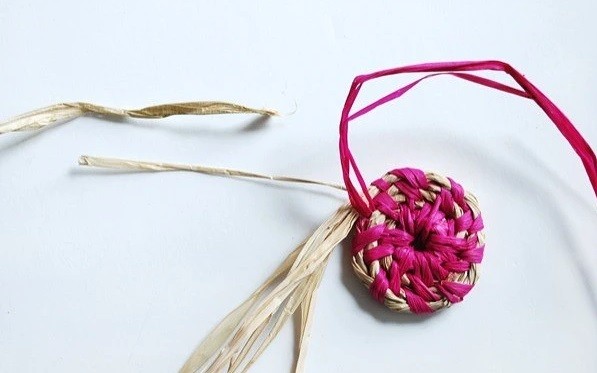 Hand-Made Raffia Basket Hand-Made Raffia Basket