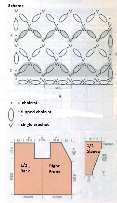 Complete Crochet Instructions for Stylish Garment with Silver Yarn Complete Crochet Instructions for Stylish Garment with Silver Yarn