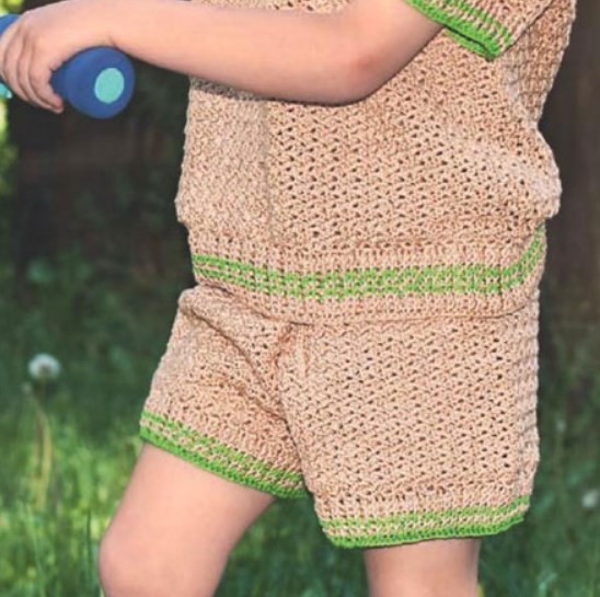 ​Crochet Beach Shorts for Baby Boy