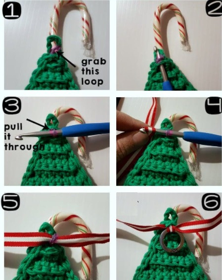 ​Crochet X-mas Tree Candy Cane
