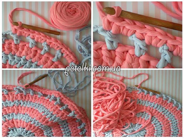 Hosiery Yarn Crochet Rug