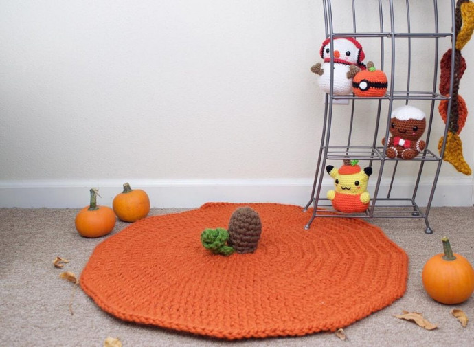 Crochet Pumpkin Rug